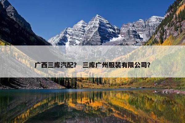 广西三库汽配？ 三库广州服装有限公司？