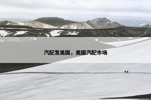 汽配发美国，美国汽配市场
