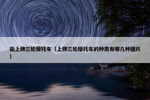 能上牌三轮摩托车（上牌三轮摩托车的种类有哪几种图片）