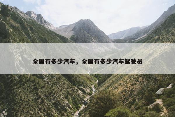 全国有多少汽车，全国有多少汽车驾驶员