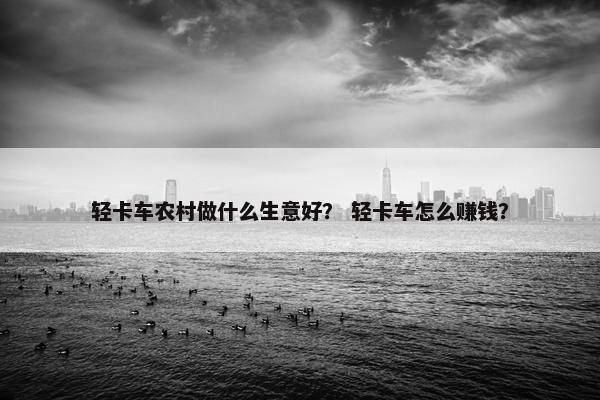 轻卡车农村做什么生意好？ 轻卡车怎么赚钱？