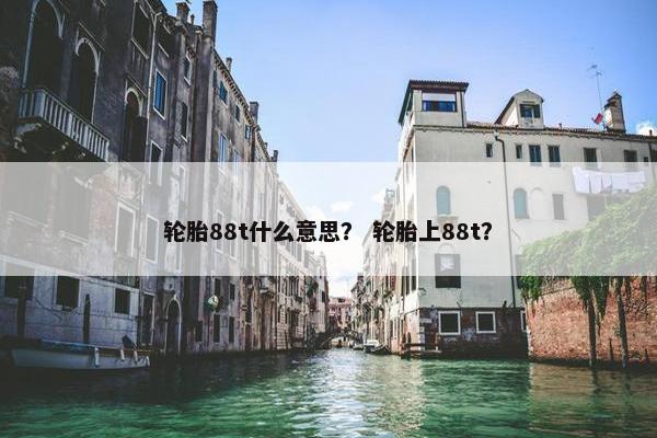 轮胎88t什么意思？ 轮胎上88t？