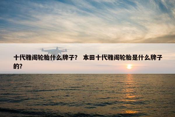 十代雅阁轮胎什么牌子？ 本田十代雅阁轮胎是什么牌子的？