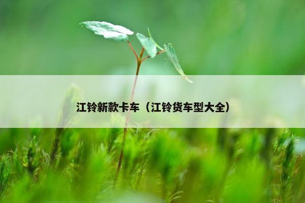 江铃新款卡车（江铃货车型大全）