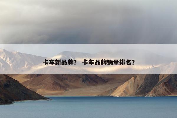 卡车新品牌？ 卡车品牌销量排名？