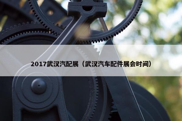 2017武汉汽配展（武汉汽车配件展会时间）