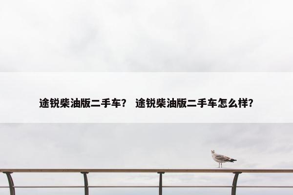 途锐柴油版二手车？ 途锐柴油版二手车怎么样？