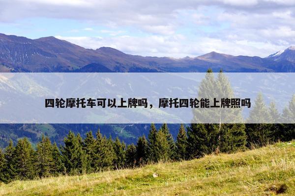 四轮摩托车可以上牌吗，摩托四轮能上牌照吗