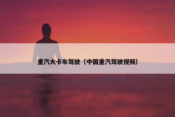 重汽大卡车驾驶（中国重汽驾驶视频）