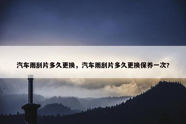 汽车雨刮片多久更换，汽车雨刮片多久更换保养一次?