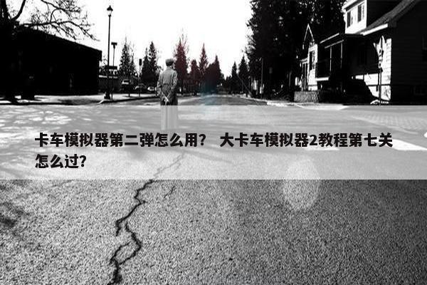 卡车模拟器第二弹怎么用？ 大卡车模拟器2教程第七关怎么过？