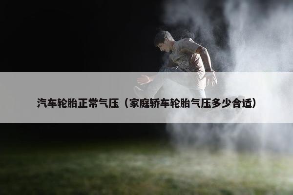 汽车轮胎正常气压（家庭轿车轮胎气压多少合适）