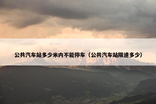 公共汽车站多少米内不能停车（公共汽车站限速多少）