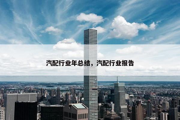汽配行业年总结，汽配行业报告