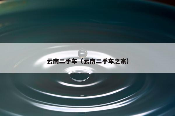 云南二手车（云南二手车之家）