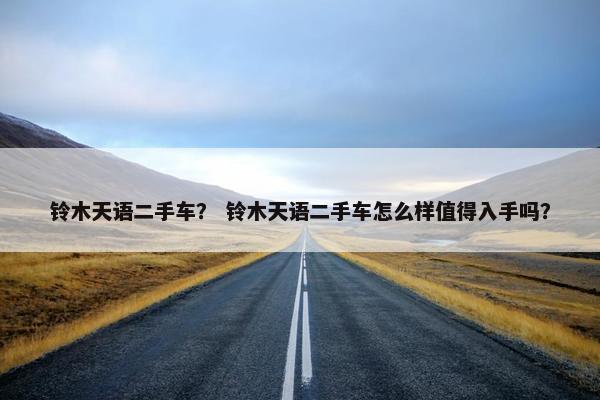 铃木天语二手车？ 铃木天语二手车怎么样值得入手吗？