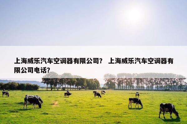 上海威乐汽车空调器有限公司？ 上海威乐汽车空调器有限公司电话？