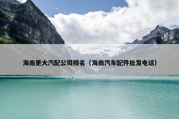 海南更大汽配公司排名（海南汽车配件批发电话）