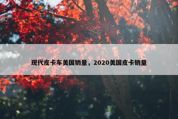 现代皮卡车美国销量，2020美国皮卡销量