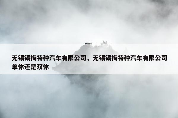 无锡锡梅特种汽车有限公司，无锡锡梅特种汽车有限公司单休还是双休