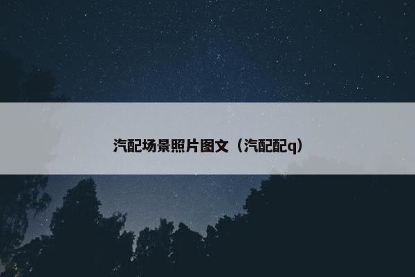 汽配场景照片图文（汽配配q）