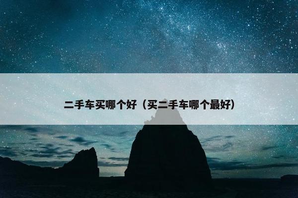二手车买哪个好（买二手车哪个最好）