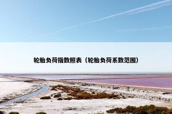 轮胎负荷指数照表（轮胎负荷系数范围）