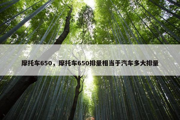 摩托车650，摩托车650排量相当于汽车多大排量