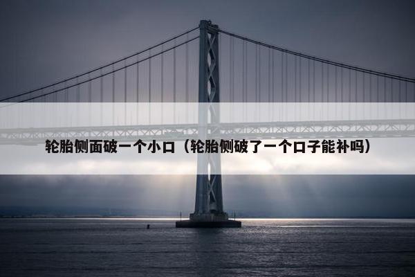 轮胎侧面破一个小口（轮胎侧破了一个口子能补吗）
