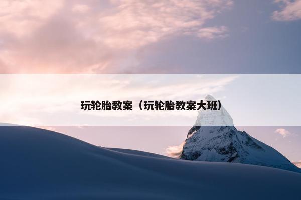 玩轮胎教案（玩轮胎教案大班）