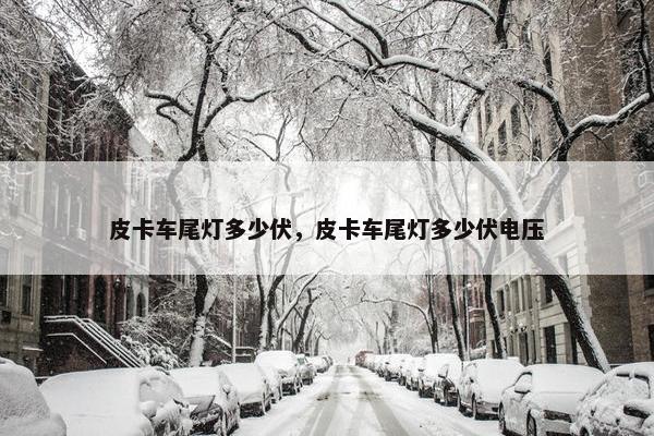 皮卡车尾灯多少伏，皮卡车尾灯多少伏电压