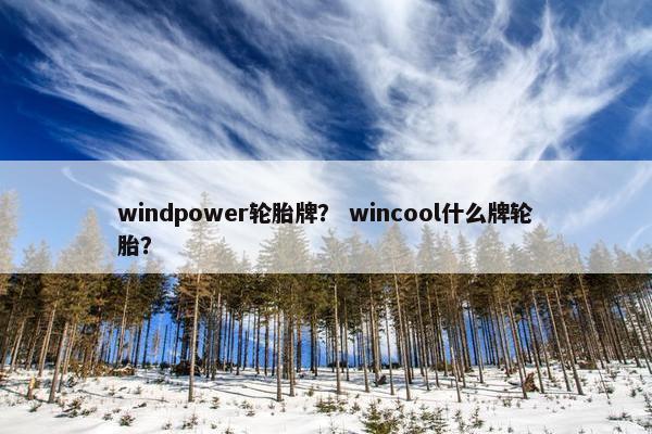 windpower轮胎牌？ wincool什么牌轮胎？