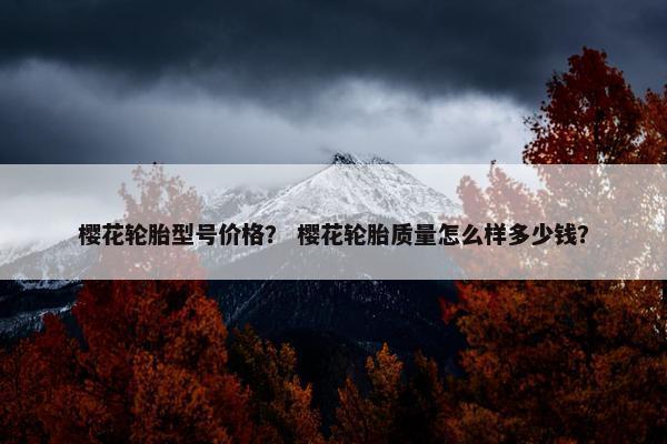 樱花轮胎型号价格？ 樱花轮胎质量怎么样多少钱？